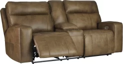 Signature Design By Ashley® Game Plan Caramel Power Reclining Loveseat