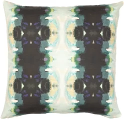 Laura Park Designs Orchid Blossom Navy 22" X 22" Throw Pillow