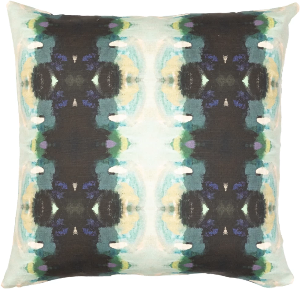 Laura Park Designs Orchid Blossom Navy 22" X 22" Throw Pillow 1 Laura Park Designs Orchid Blossom Navy 22" X 22" Throw Pillow