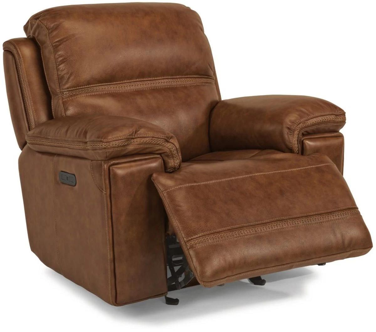Flexsteel® Fenwick Brown Leather Power Gliding Recliner With Power Headrest 4 Flexsteel® Fenwick Brown Leather Power Gliding Recliner With Power Headrest - Image 4