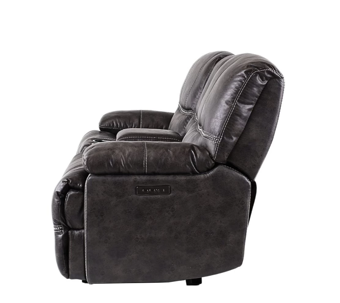 Man Wah Cowboy Granite Power Reclining Console Loveseat 6 Man Wah Cowboy Granite Power Reclining Console Loveseat - Image 6