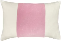 Laura Park Designs Velvet Panel Pink 14" X 20" Pillow