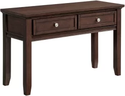 Elements International Chatham Cherry Sofa Table