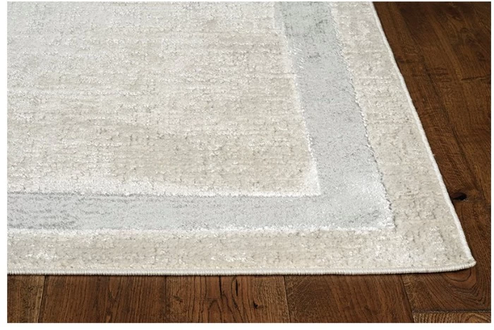 KAS Rugs Luna Ivory/Silver Border 8'x11' Rug 2 KAS Rugs Luna Ivory/Silver Border 8'x11' Rug - Image 2