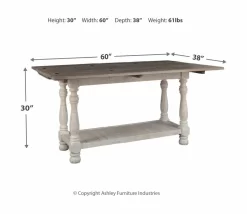 Signature Design By Ashley® Havalance Gray/White Flip Top Sofa Table -Furniture comprehensive store 514a1a62 e22a 48d9 9736 fbee0637cfe1