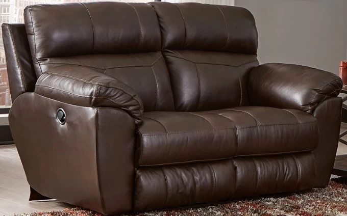 Catnapper® Costa Chocolate Leather Lay Flat Reclining Loveseat 1 Catnapper® Costa Chocolate Leather Lay Flat Reclining Loveseat