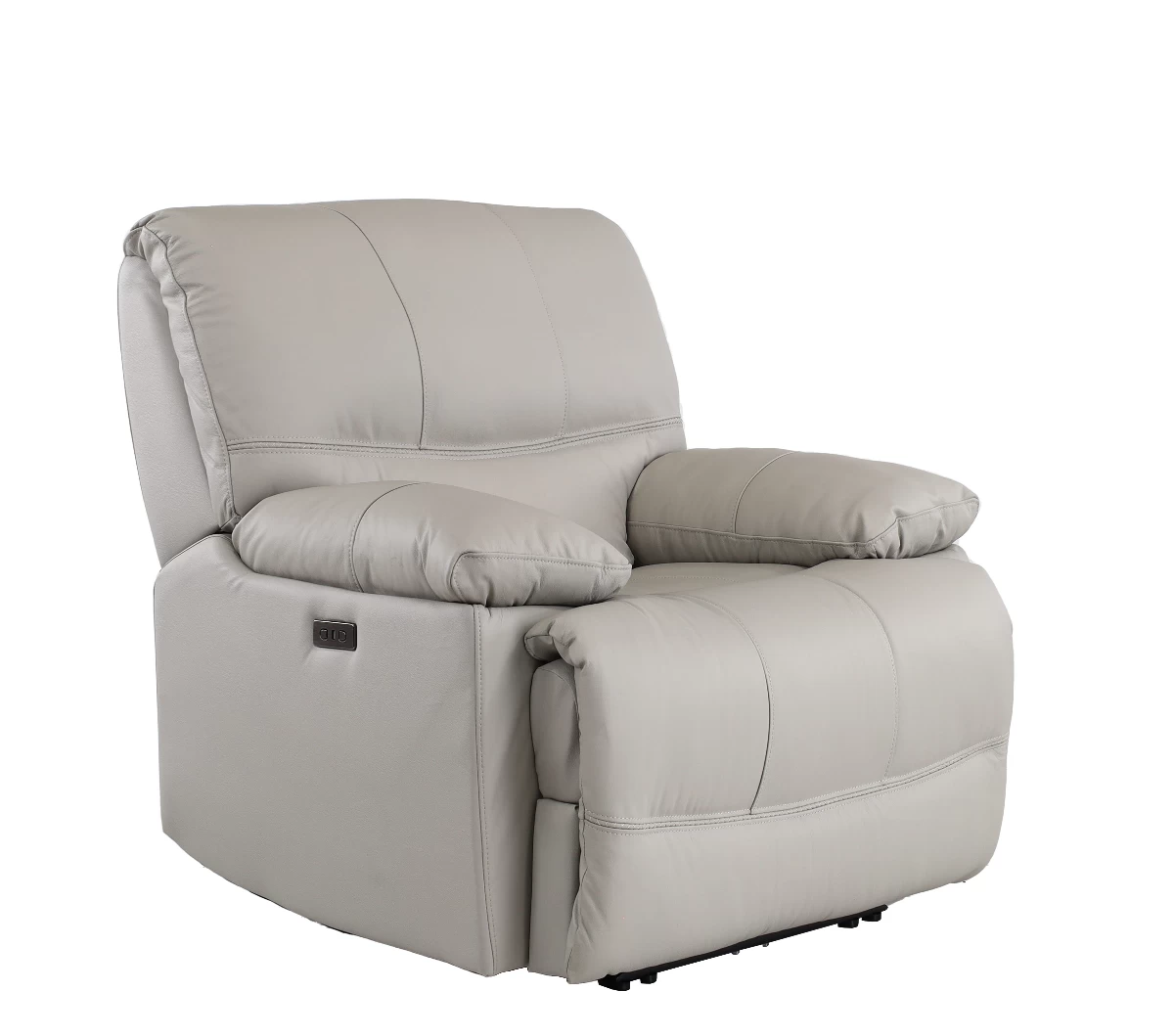 Man Wah Light Grey Leather Power Zero Gravity Recliner 3 Man Wah Light Grey Leather Power Zero Gravity Recliner - Image 3