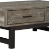 Signature Design By Ashley® Mondoro Grayish Brown Lift Top Coffee Table