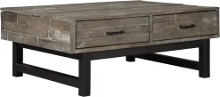 Signature Design By Ashley® Mondoro Grayish Brown Lift Top Coffee Table
