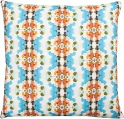 Laura Park Designs Maizy Blue/Green/Orange 22" X 22" Throw Pillow