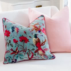 Laura Park Designs Teal Blue 20 X 20 Rajmahal Velvet Pillow 5 Laura Park Designs Teal Blue 20 X 20 Rajmahal Velvet Pillow -Furniture comprehensive store 539ffe09 2efe 42a4 b0fa 0dcaeabe5bc0