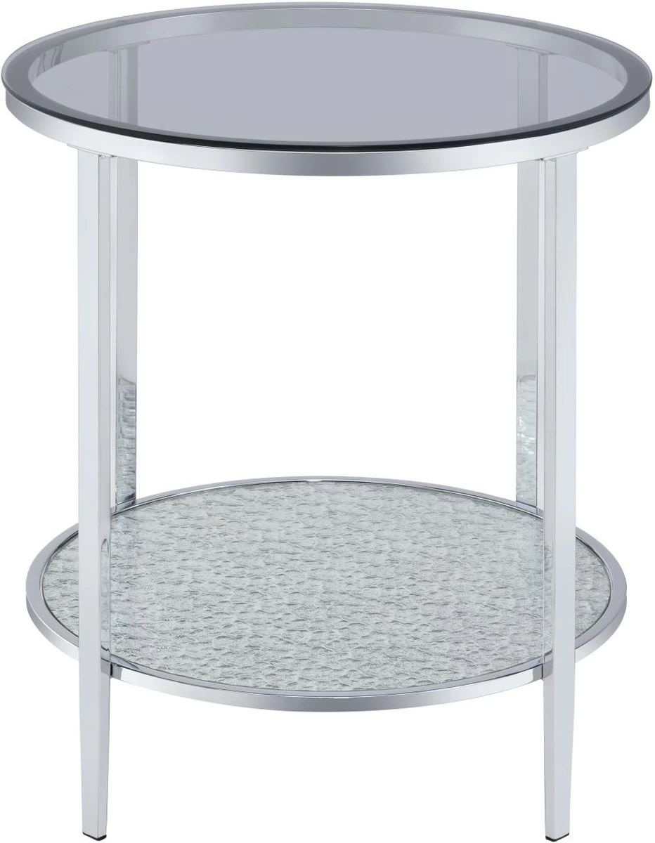 Steve Silver Co. Frostine Crome/Gray End Table 2 Steve Silver Co. Frostine Crome/Gray End Table - Image 2