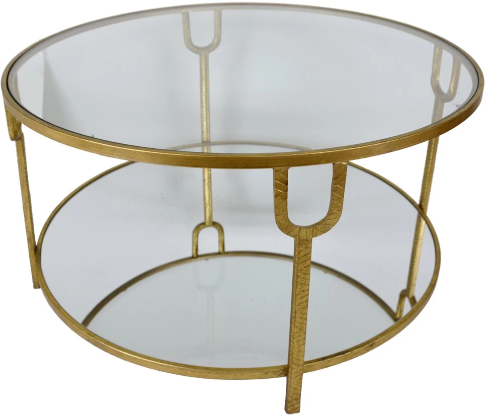 Zeugma Imports Gold Round Coffee Table 2 Zeugma Imports Gold Round Coffee Table - Image 2