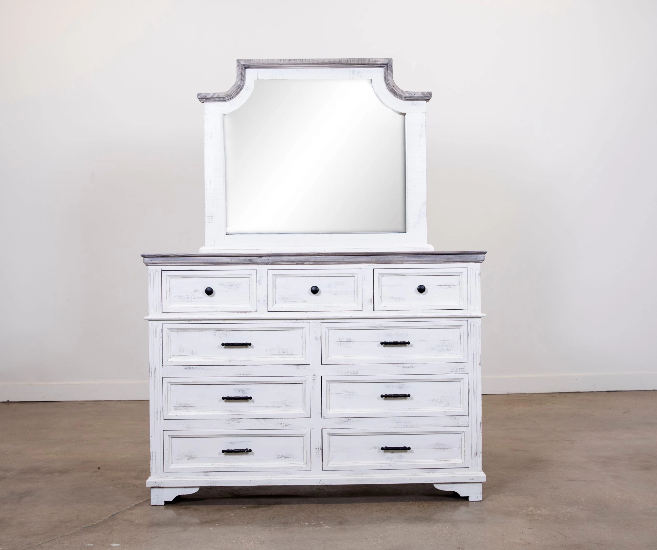 Vintage Furniture Charleston Nero White/Granite Mirror 2 Vintage Furniture Charleston Nero White/Granite Mirror - Image 2