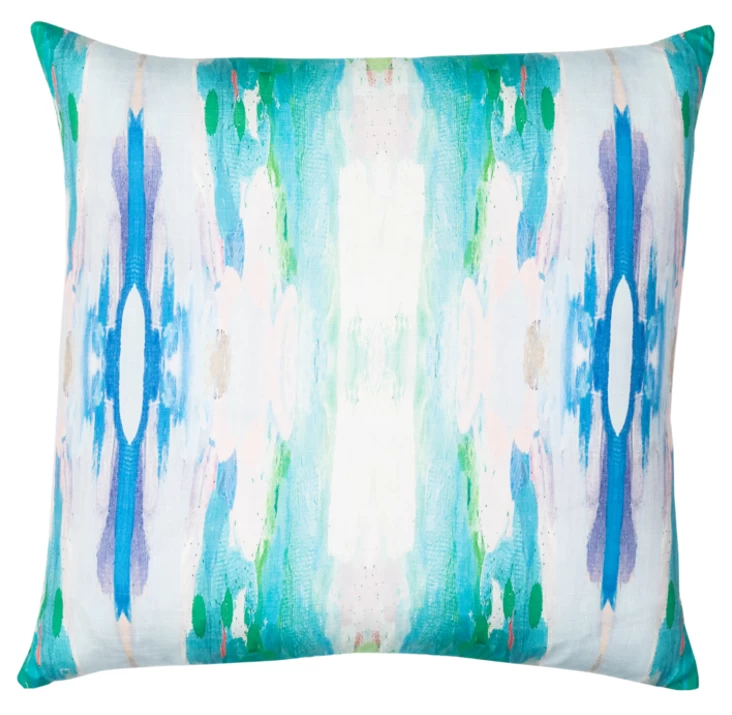 Laura Park Designs Flower Child Teal 22" X 22" Throw Pillow 1 Laura Park Designs Flower Child Teal 22" X 22" Throw Pillow
