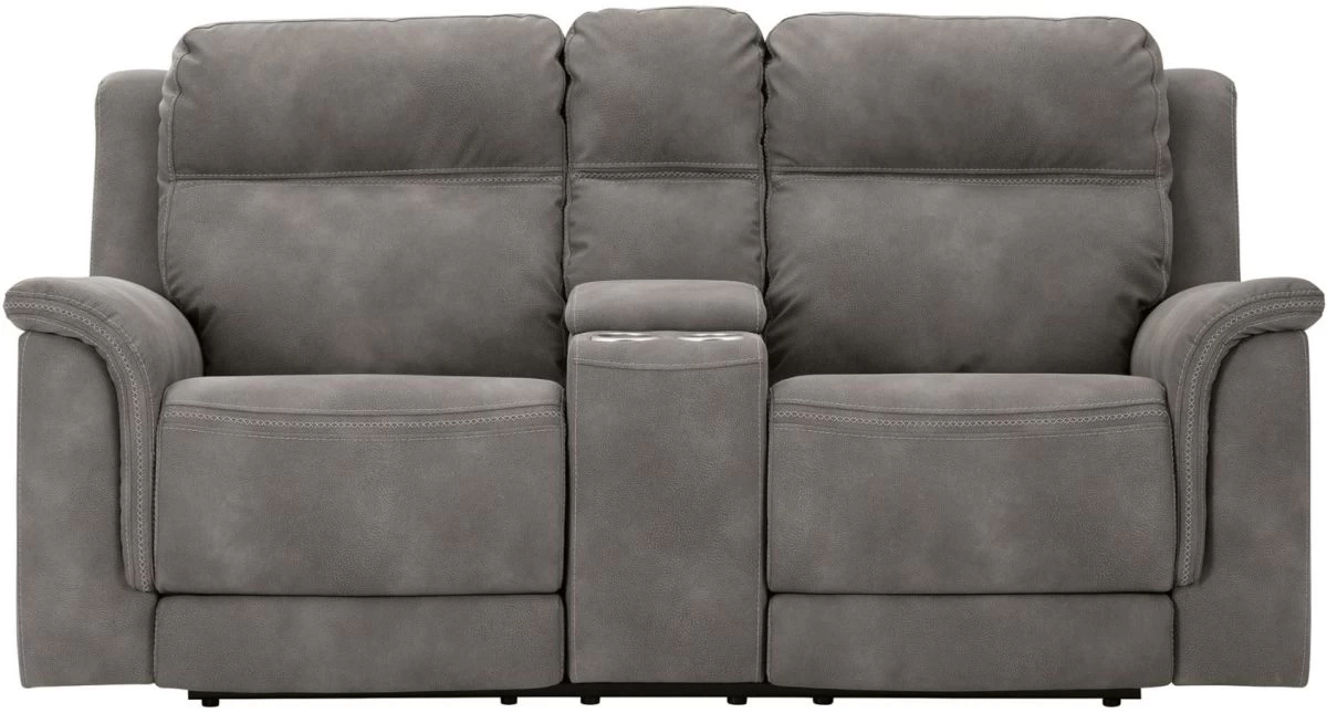 Signature Design By Ashley® Next-Gen DuraPella Slate Power Recline Loveseat 1 Signature Design By Ashley® Next-Gen DuraPella Slate Power Recline Loveseat
