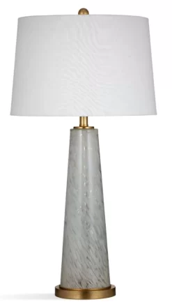 Bassett Mirror Estella Gold Leaf/White Table Lamp