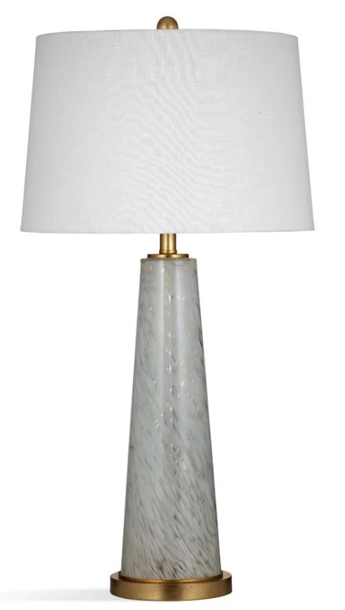 Bassett Mirror Estella Gold Leaf/White Table Lamp 1 Bassett Mirror Estella Gold Leaf/White Table Lamp