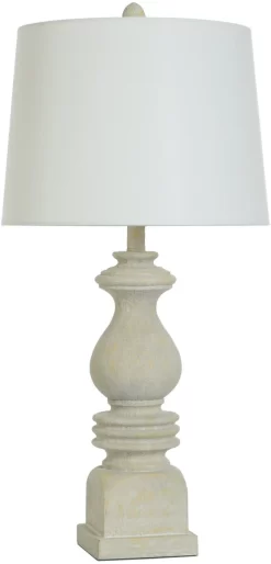 Stylecraft Resin White Table Lamp