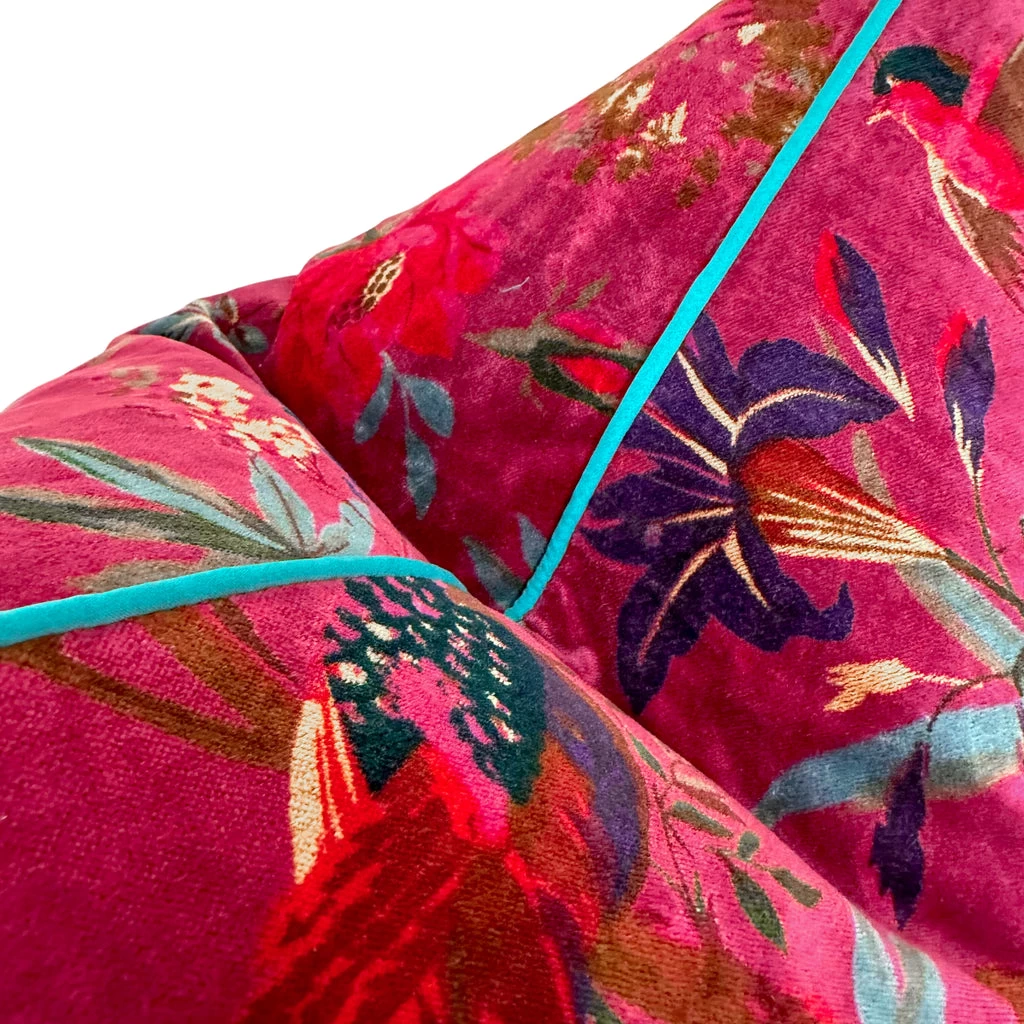 Laura Park Designs Magenta 20 X 20 Rajmahal Velvet Pillow 2 Laura Park Designs Magenta 20 X 20 Rajmahal Velvet Pillow - Image 2