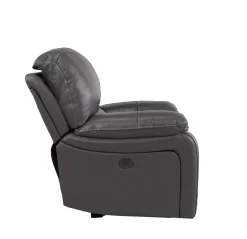 Man Wah Gray Leather Power Recliner -Furniture comprehensive store 5a9045a5 511a 49c4 9635 428edfbfa35f