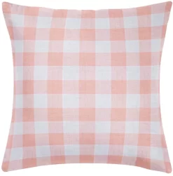 Laura Park Designs Gingham Coral Decorative Pillow