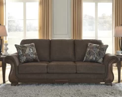 Benchcraft® Miltonwood Teak Queen Sofa Sleeper -Furniture comprehensive store 5ba9626a 94ef 4d89 8ae4 1d7e3957caea