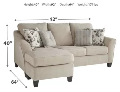 Benchcraft® Abney Driftwood Sofa Chaise Queen Sleeper -Furniture comprehensive store 5c8164d4 8f2d 4286 a7b8 93ee27c63e81