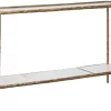 Signature Design By Ashley® Ryandale Antique Brass Console Sofa Table