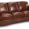 USA Premium Leather Furniture 9055 Brandy Gator All Leather Sofa
