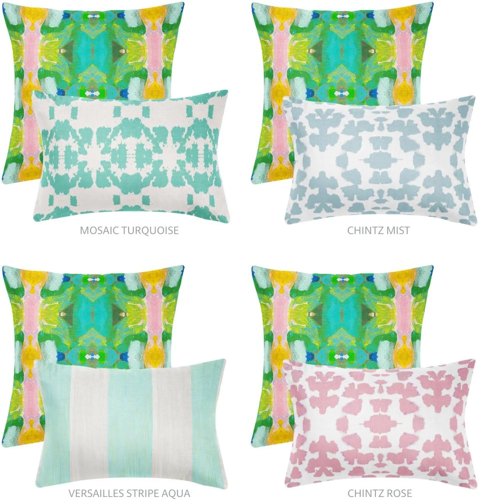 Laura Park Designs Boca Bay Green 22 X 22 Pillow 5 Laura Park Designs Boca Bay Green 22 X 22 Pillow - Image 5