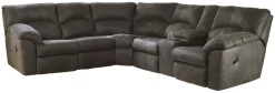 Signature Design By Ashley® Tambo 2-Piece Pewter Reclining Sectional