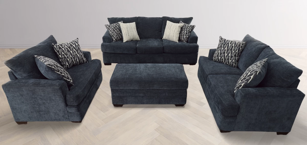 Peak Living By American Furniture Manufacturing Aden Blue Sofa 4 Peak Living By American Furniture Manufacturing Aden Blue Sofa - Image 4