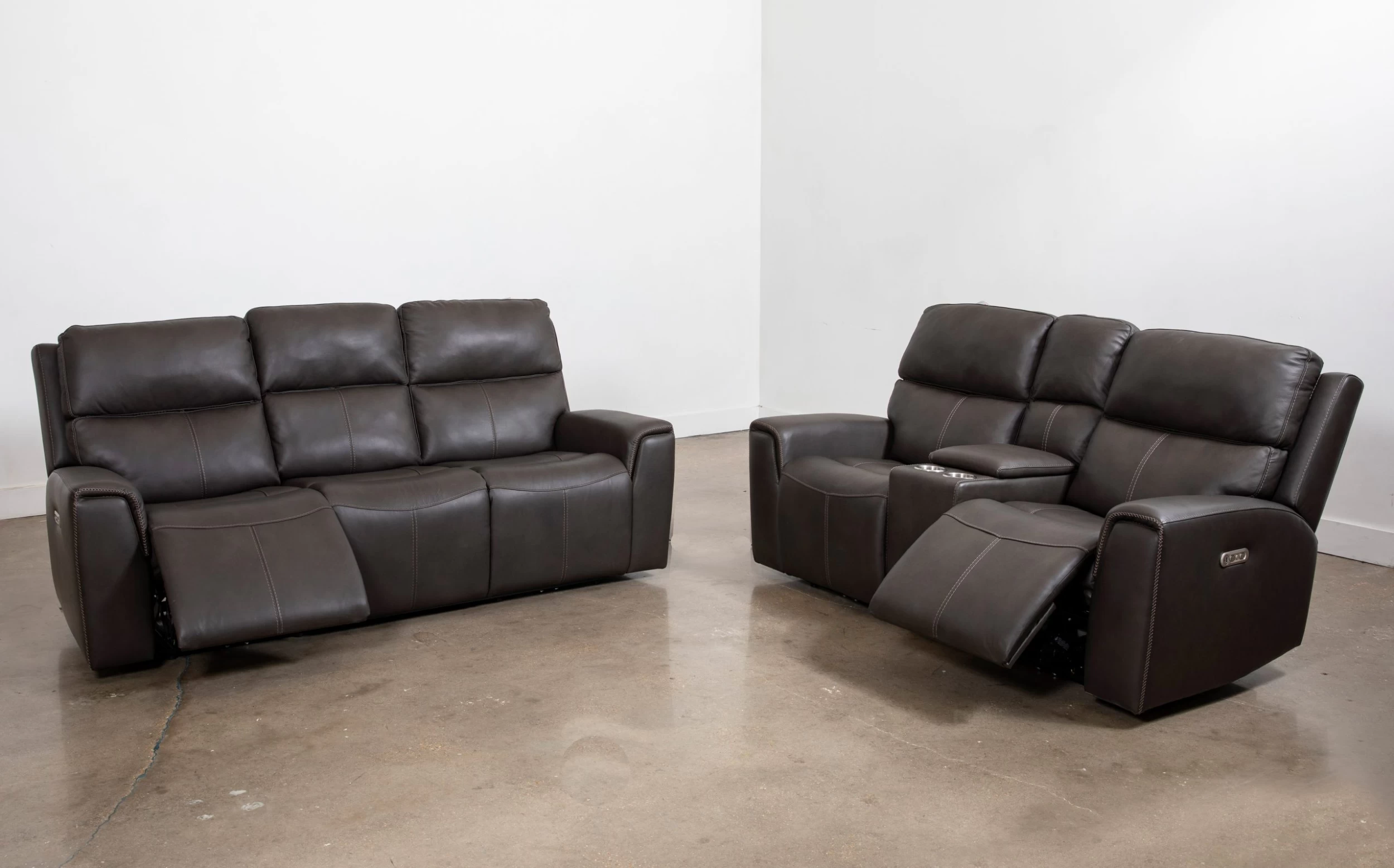 Flexsteel® Jarvis Grey Leather Power Reclining Sofa 8 Flexsteel® Jarvis Grey Leather Power Reclining Sofa - Image 8