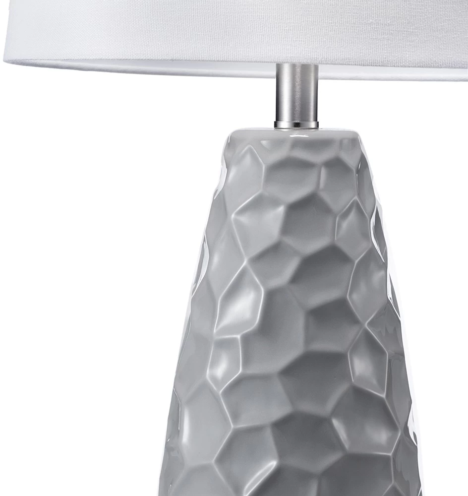 A & B Home Neutral Gray Glaze Table Lamp 3 A & B Home Neutral Gray Glaze Table Lamp - Image 3