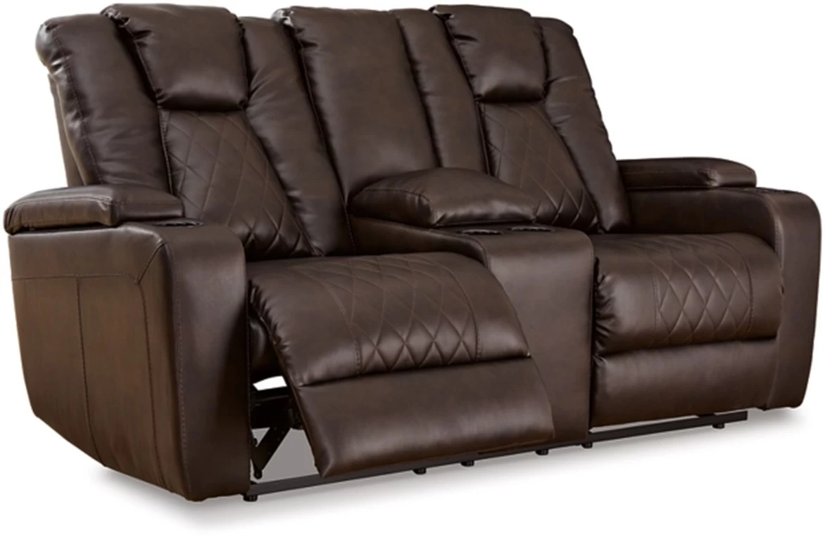Signature Design By Ashley® Mancin Chocolate Reclining Loveseat With Console 2 Signature Design By Ashley® Mancin Chocolate Reclining Loveseat With Console - Image 2