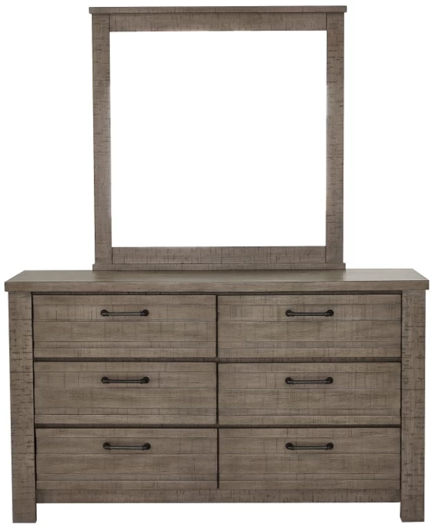 Samuel Lawrence Furniture Ruff Hewn Gray Brown Bedroom Mirror 3 Samuel Lawrence Furniture Ruff Hewn Gray Brown Bedroom Mirror - Image 3