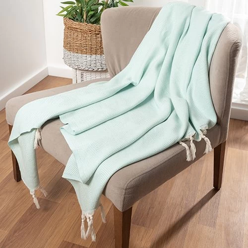 LR Home Teal Throw Blanket 7 LR Home Teal Throw Blanket - Image 7