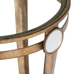 Crestview Collection Midford Clear/Gold Accent Table -Furniture comprehensive store 6777a093 342e 4f50 bfc5 8e02dae6f264