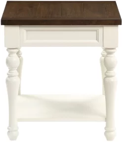 Steve Silver Co.® Joanna Ivory/Mocha End Table -Furniture comprehensive store 6868972d f2b3 492d a0c7 0e1da26af3d8