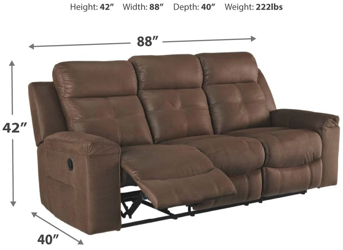 Signature Design By Ashley® Jesolo Coffee Reclining Sofa 3 Signature Design By Ashley® Jesolo Coffee Reclining Sofa - Image 3