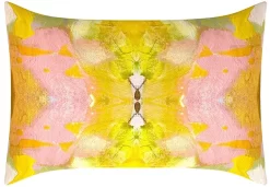 Laura Park Designs Jardin Yellow 14" X 20" Pillow