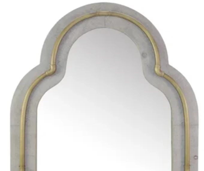 Crestview Collection Mesa Gold/Off-White Wall Mirror 2 Crestview Collection Mesa Gold/Off-White Wall Mirror - Image 2