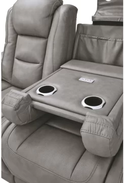 Signature Design By Ashley® The Man-Den Gray Leather Power Reclining Sofa With Adjustable Headrest 16 Signature Design By Ashley® The Man-Den Gray Leather Power Reclining Sofa With Adjustable Headrest -Furniture comprehensive store 6cd28566 1a43 4e13 9e80 12c70ec652e1