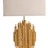 Crestview Collection Galveston Hand Finished Gold Leaf Table Lamp