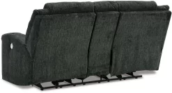 Signature Design By Ashley® Martinglenn Ebony Power Reclining Loveseat With Console -Furniture comprehensive store 6dbb55b2 e630 4564 a806 5ea6df3ab479