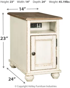 Signature Design By Ashley® Realyn White/Brown Chairside End Table 10 Signature Design By Ashley® Realyn White/Brown Chairside End Table -Furniture comprehensive store 6e63aad6 1936 4e25 97ca 0ba2d868c2ed