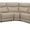Man Wah Taupe 6 Piece Power Reclining Leather Sectional