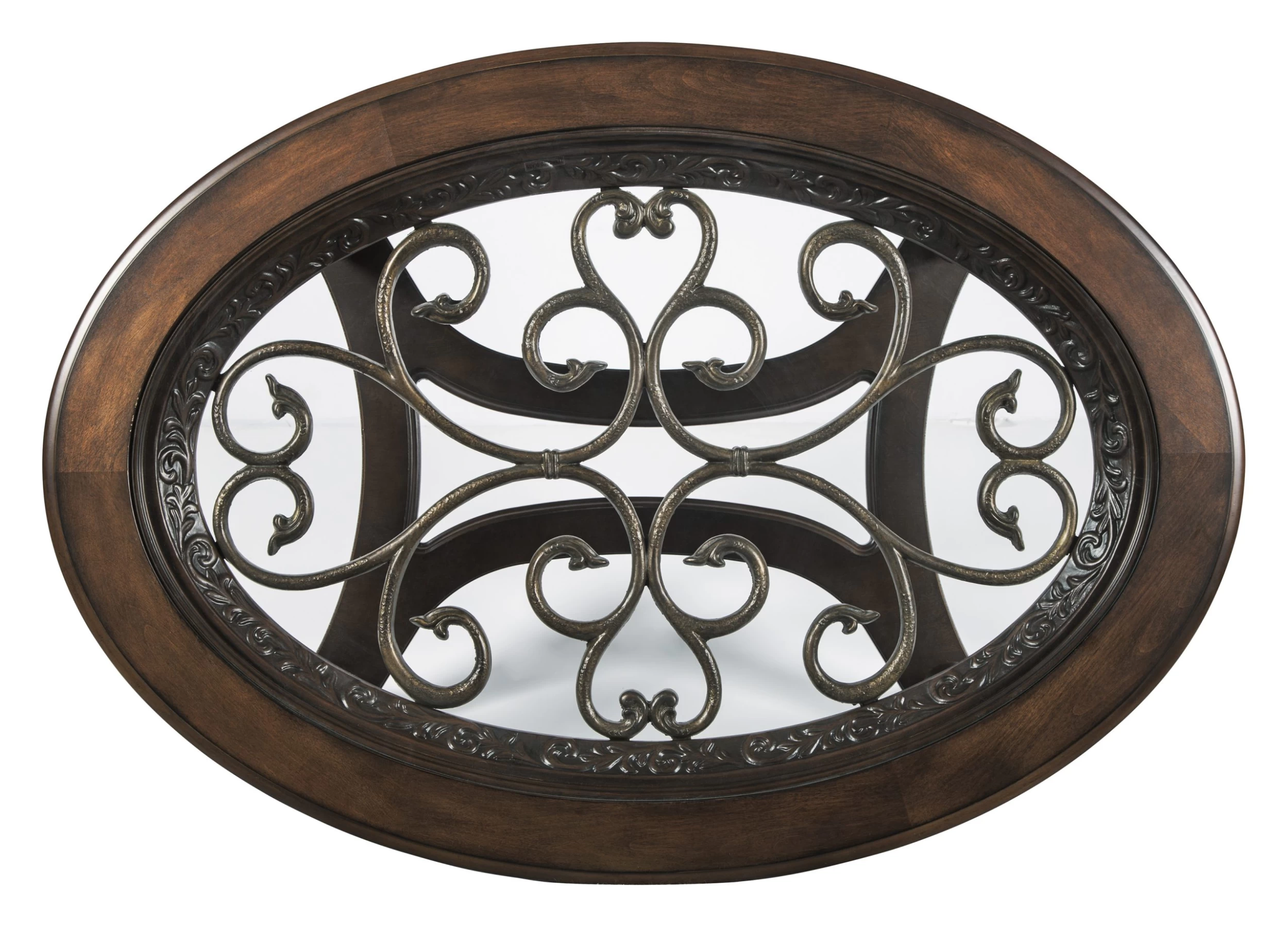 Signature Design By Ashley® Norcastle Dark Brown Oval Coffee Table 4 Signature Design By Ashley® Norcastle Dark Brown Oval Coffee Table - Image 4