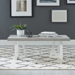 Liberty Palmetto Heights Two-Tone Shell/White Rectangular Cocktail Table -Furniture comprehensive store 7116805a f19c 4341 bdce 598904b33853